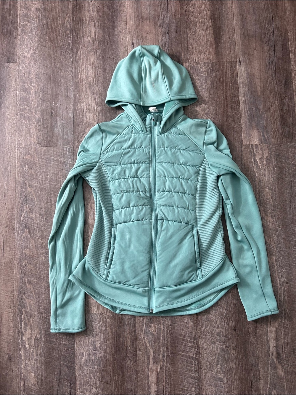 tek gear Seafoam Hooded Quilted Active Jacket